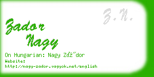 zador nagy business card